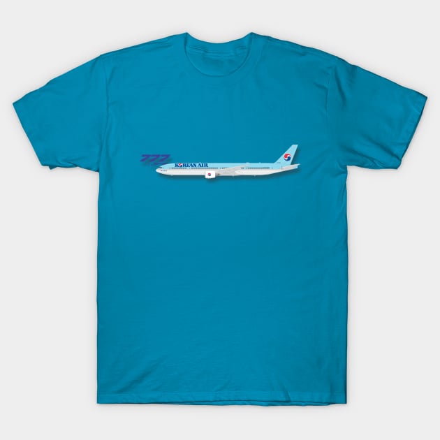 Korean Airlines Boeing 777 T-Shirt by GregThompson